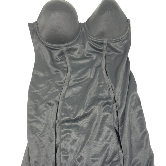 Flexees Womens Slimming Corset Body Shaper Dress 38C Black Built-in Underwear - Picture 1 of 6